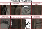 M Boss Motorcycle Apparel BOS24500 Women’s Distressed Brown Leather 6 Pocket Motorcycle Biker Rider Vest - Image 5