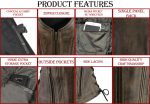 M Boss Motorcycle Apparel BOS24503 Women’s Black Leather Motorcycle Biker Rider Vest with Side Laces - Image 5