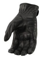 M Boss Motorcycle Apparel BOS37538 Men’s ‘Flex Knuckles’ Black Premium Leather Riding Gloves with Gel Palm - Image 5