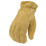 M-Boss Motorcycle Apparel BOS37552 Men’s Sand Color Thermal Lined Gloves Made of USA Deer Suede - Image 5