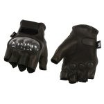M Boss Motorcycle Apparel BOS37561 Men’s Black Leather Fingerless Gloves with Hard Knuckles