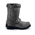 M-Boss Apparel BOS49000 Men’s Classic 12-inch Distress Grey Harness Leather Motorcycle Boots - Image 2