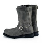 M-Boss Apparel BOS49000 Men’s Classic 12-inch Distress Grey Harness Leather Motorcycle Boots - Image 5