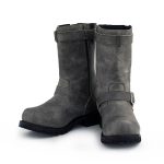 M-Boss Apparel BOS49000 Men’s Classic 12-inch Distress Grey Harness Leather Motorcycle Boots - Image 7