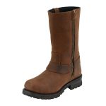 M-Boss Apparel BOS49001 Men’s Classic 12-inch Distress Brown Harness Leather Motorcycle Boots - Image 4