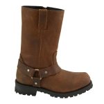 M-Boss Apparel BOS49001 Men’s Classic 12-inch Distress Brown Harness Leather Motorcycle Boots - Image 9