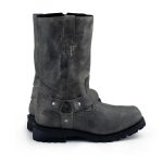 M-Boss Apparel BOS49001 Men’s Classic 12-inch Distress Grey Harness Leather Motorcycle Boots - Image 3