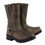 M Boss Apparel BOS49002 Men’s 11-inch Classic Distressed Brown Harness Square Toe Boots - Image 2