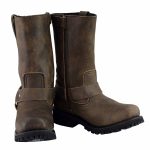 M Boss Apparel BOS49002 Men’s 11-inch Classic Distressed Brown Harness Square Toe Boots - Image 3