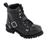 M Boss Apparel BOS49003 Men’s 7 inch Road Captain Black Leather Motorcycle Boots - Image 2