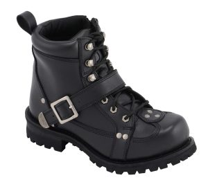 M Boss Apparel BOS49003 Men’s 7 inch Road Captain Black Leather Motorcycle Boots - Image 2