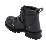 M Boss Apparel BOS49003 Men’s 7 inch Road Captain Black Leather Motorcycle Boots - Image 4