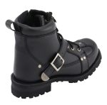 M Boss Apparel BOS49003 Men’s 7 inch Road Captain Black Leather Motorcycle Boots - Image 5