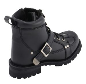 M Boss Apparel BOS49003 Men’s 7 inch Road Captain Black Leather Motorcycle Boots - Image 5