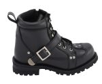 M Boss Apparel BOS49003 Men’s 7 inch Road Captain Black Leather Motorcycle Boots - Image 6