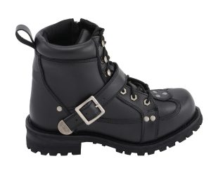 M Boss Apparel BOS49003 Men’s 7 inch Road Captain Black Leather Motorcycle Boots - Image 6