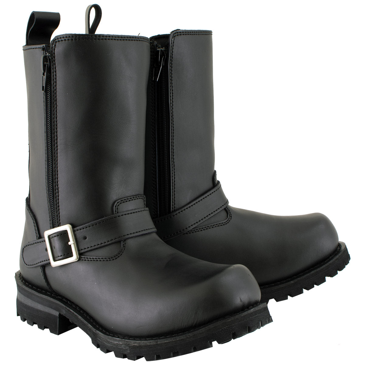 M Boss Motorcycle Apparel BOS49004 Men’s 10 inch Afterburner Leather Motorcycle Boots