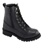 M Boss Motorcycle Apparel BOS49005 Men’s 8 Inch Black Accelerator Leather Motorcycle Boots - Image 2