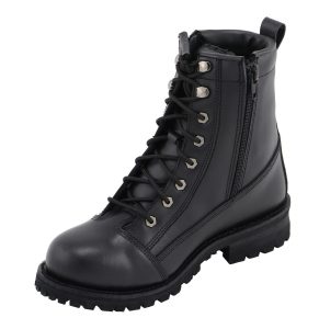 M Boss Motorcycle Apparel BOS49005 Men’s 8 Inch Black Accelerator Leather Motorcycle Boots - Image 3