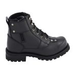 M Boss Motorcycle Apparel BOS49007 Men’s 7 Inch Black Outlaw Leather Motorcycle Boots - Image 6