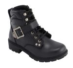 M Boss Apparel BOS49301 Women’s 7-Inch Black Road Captain Leather Motorcycle Boots - Image 2