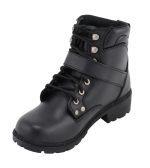 M Boss Apparel BOS49301 Women’s 7-Inch Black Road Captain Leather Motorcycle Boots - Image 3