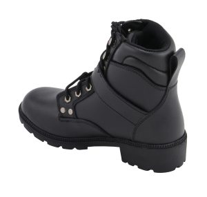 M Boss Apparel BOS49301 Women’s 7-Inch Black Road Captain Leather Motorcycle Boots - Image 4