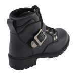 M Boss Apparel BOS49301 Women’s 7-Inch Black Road Captain Leather Motorcycle Boots - Image 5