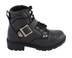 M Boss Apparel BOS49301 Women’s 7-Inch Black Road Captain Leather Motorcycle Boots - Image 6