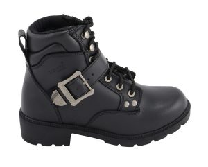 M Boss Apparel BOS49301 Women’s 7-Inch Black Road Captain Leather Motorcycle Boots - Image 6