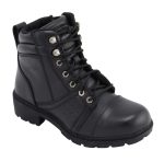 M Boss Motorcycle Apparel BOS49302 Ladies 6 Inch Black Accelerator Leather Motorcycle Boots - Image 2