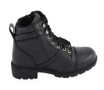 M Boss Motorcycle Apparel BOS49302 Ladies 6 Inch Black Accelerator Leather Motorcycle Boots - Image 6