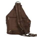 Hot Leathers BPA1017 Genuine Brown Leather Backpack Purse - Image 4