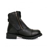 Hot Leathers BTL1002 Ladies Black 6-inch Double Zip Cap Toe Leather Boots - Image 2