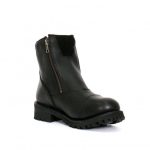 Hot Leathers BTL1002 Ladies Black 6-inch Double Zip Cap Toe Leather Boots - Image 3