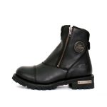 Hot Leathers BTL1002 Ladies Black 6-inch Double Zip Cap Toe Leather Boots - Image 5