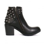 Hot Leathers BTL1003 Ladies 5-inch Black Studded Ankle Leather Boots with Side Zippers - Image 2