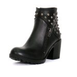 Hot Leathers BTL1003 Ladies 5-inch Black Studded Ankle Leather Boots with Side Zippers - Image 5