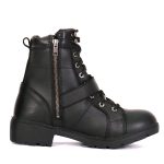 Hot Leathers BTL1004 Ladies 6-inch Black Lace-Up Leather Boots with Buckle Strap - Image 2