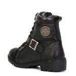 Hot Leathers BTL1004 Ladies 6-inch Black Lace-Up Leather Boots with Buckle Strap - Image 7