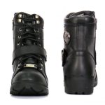 Hot Leathers BTL1004 Ladies 6-inch Black Lace-Up Leather Boots with Buckle Strap - Image 8