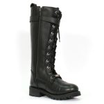 Hot Leathers BTL1007 Ladies Black Knee High Wild Roses Leather Boots - Image 4