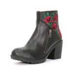 Hot Leathers BTL1008 Ladies Black Wild Roses Zipper Boot - Image 5