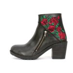 Hot Leathers BTL1008 Ladies Black Wild Roses Zipper Boot - Image 6