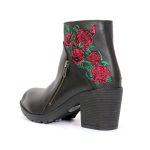 Hot Leathers BTL1008 Ladies Black Wild Roses Zipper Boot - Image 7
