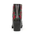 Hot Leathers BTL1008 Ladies Black Wild Roses Zipper Boot - Image 8