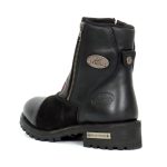 Hot Leathers BTL1009 Ladies Black Double Zip Sugar Skull Cap Toe Leather Boot - Image 7