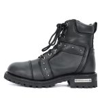 Hot Leathers BTL1010 Ladies 7-inch-Tall Zip-Up/Lace-Up Studded Boots - Image 2