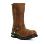 Hot Leathers BTM1001 Men’s Rust Brown 11-inch Harness Motorcycle Leather Boots - Image 3