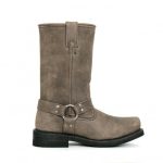 Hot Leathers BTM1003 Men’s Stone Wash Brown 11-inch Tall Harness Leather Boots - Image 2
